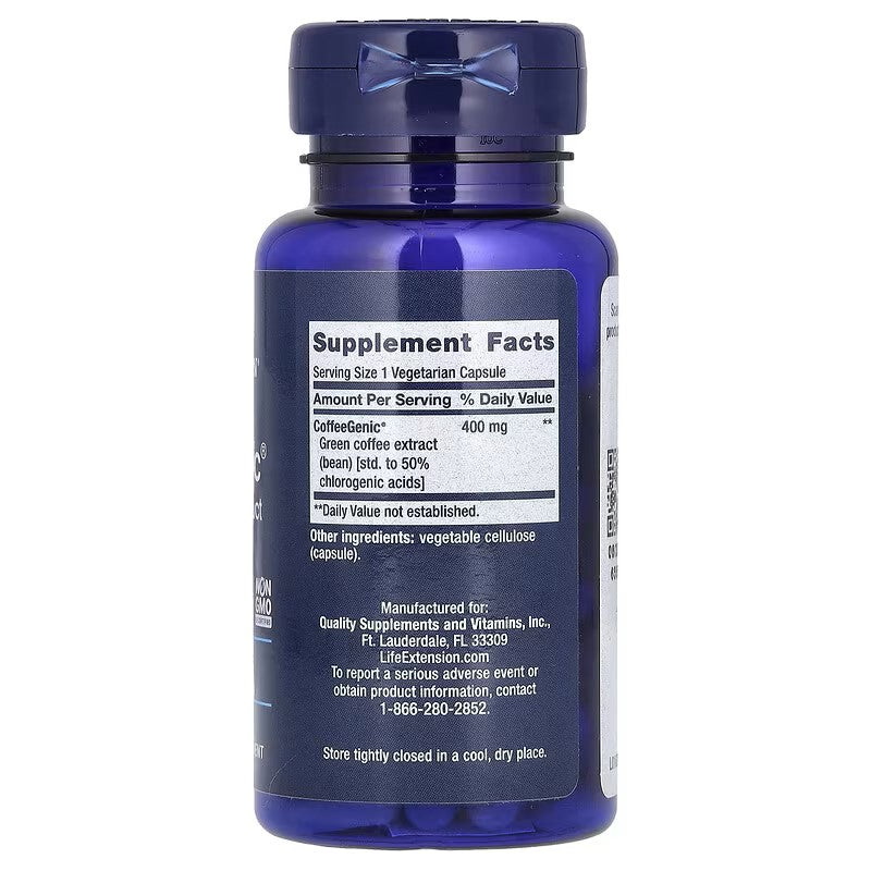 CoffeeGenic Green Coffee Extract 400 mg 90 Vegetarian Capsules