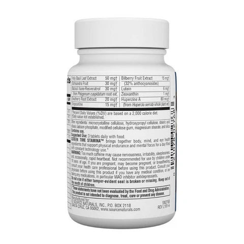 Screen Time Stamina, 30 Tabs by Source Naturals