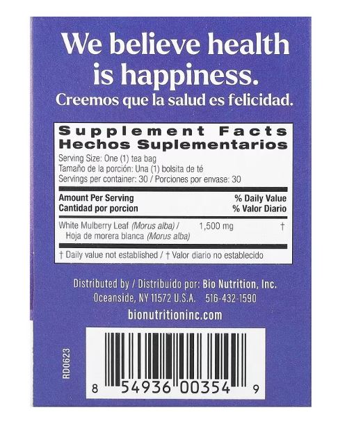 White Mulberry Leaf Tea 30 Tea Bags