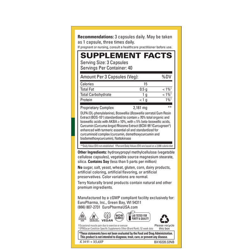 Terry Naturally Curamin 120 Capsules