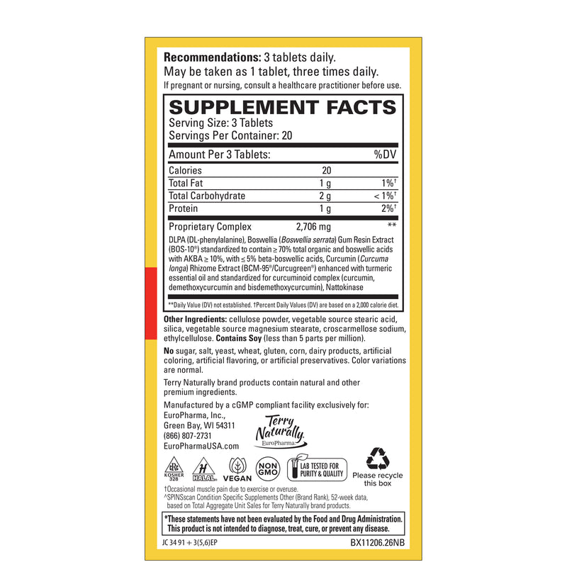 Terry Naturally Curamin Extra Strength 60 Tablets