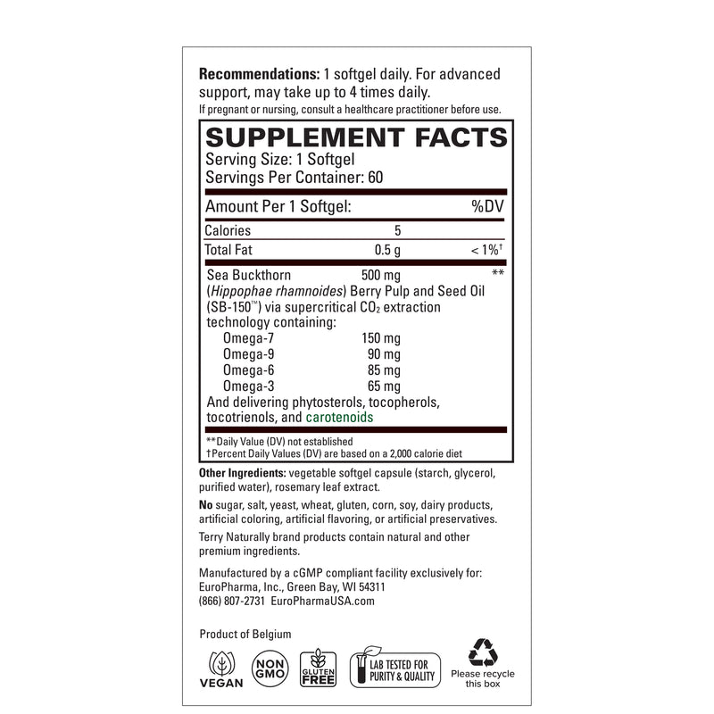 Terry Naturally Omega7 Eye Relief 60 Softgels