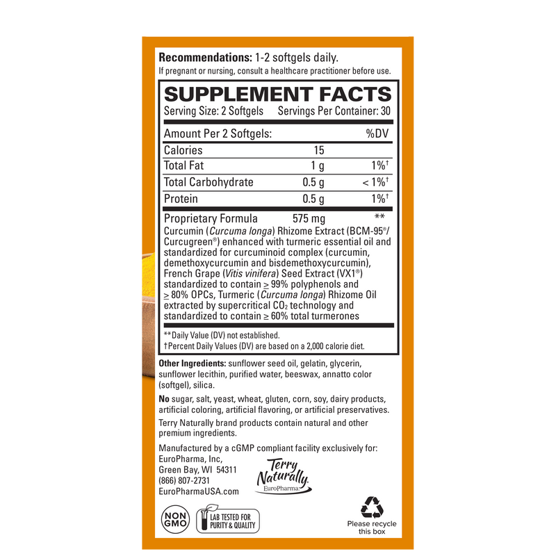 Terry Naturally (CuraMed +Clinical OPC) BCM 95 + OPC 60 Softgels