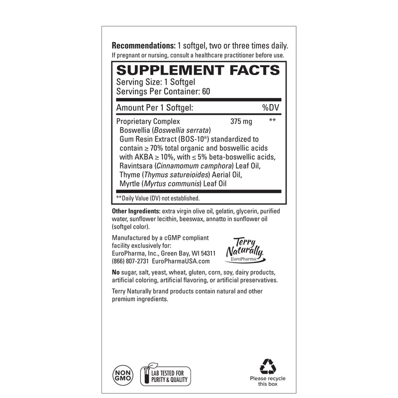 Terry Naturally BosMed Respiratory Support 60 Softgels