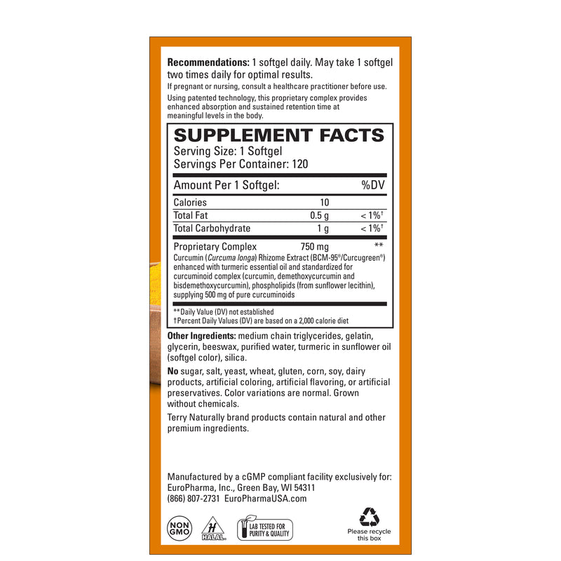Terry Naturally CuraMed 750 mg 120 Softgels