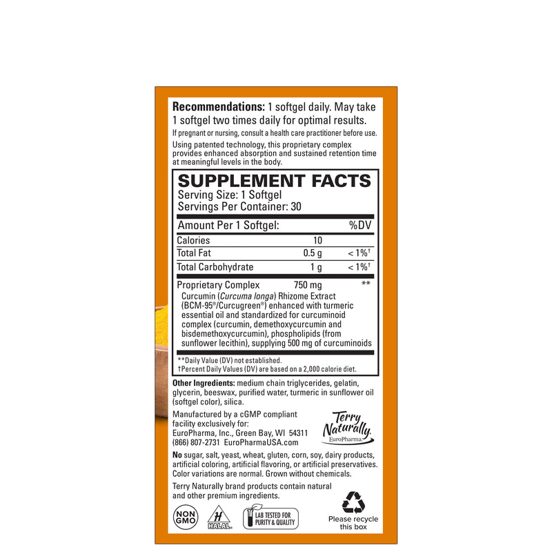 Terry Naturally CuraMed 750 mg 30 Softgels