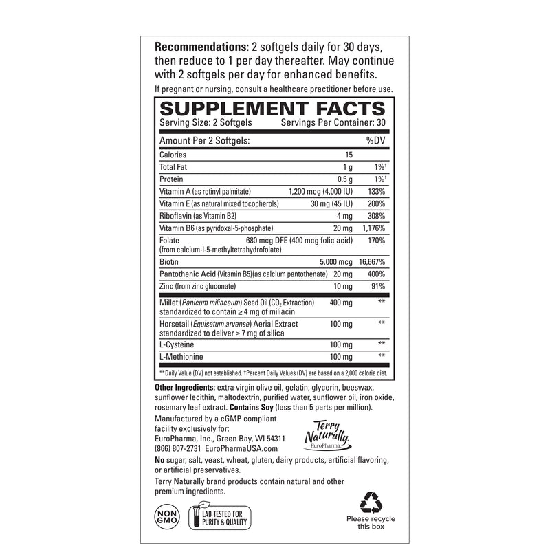 Terry Naturally Hair Renew Formula 60 Softgels