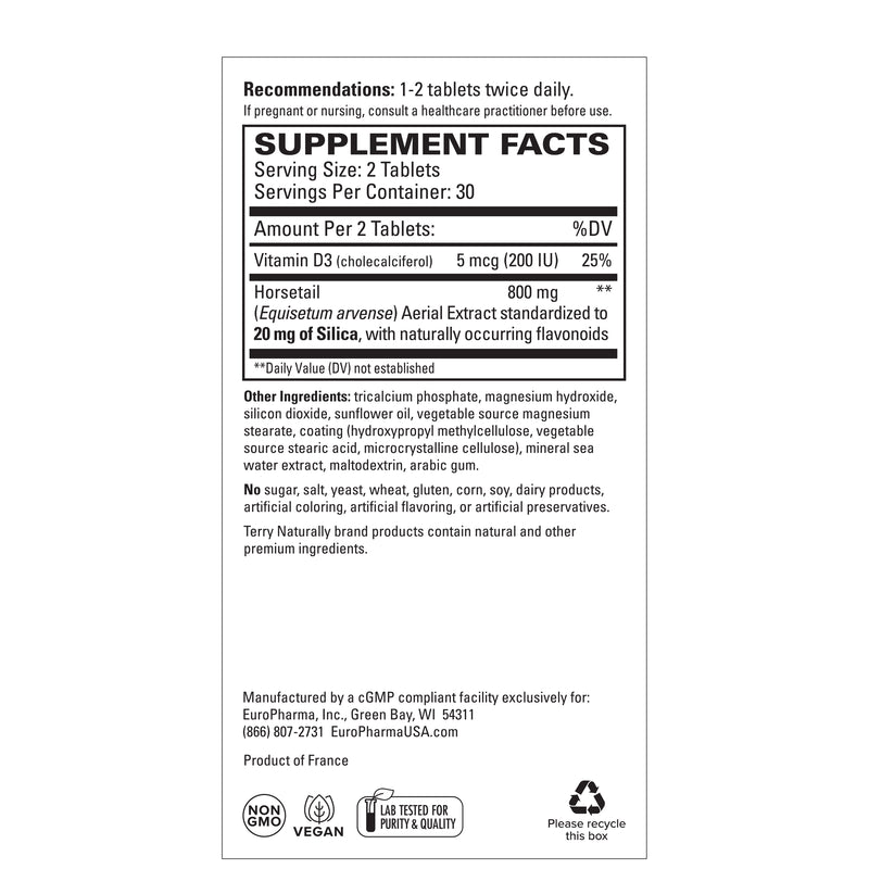 Terry Naturally Silica-20 60 Tablets