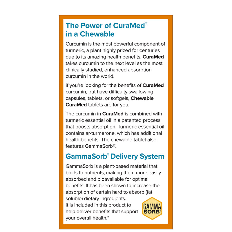 CuraMed 100 mg 60 Chewable Tablets by Terry Naturally