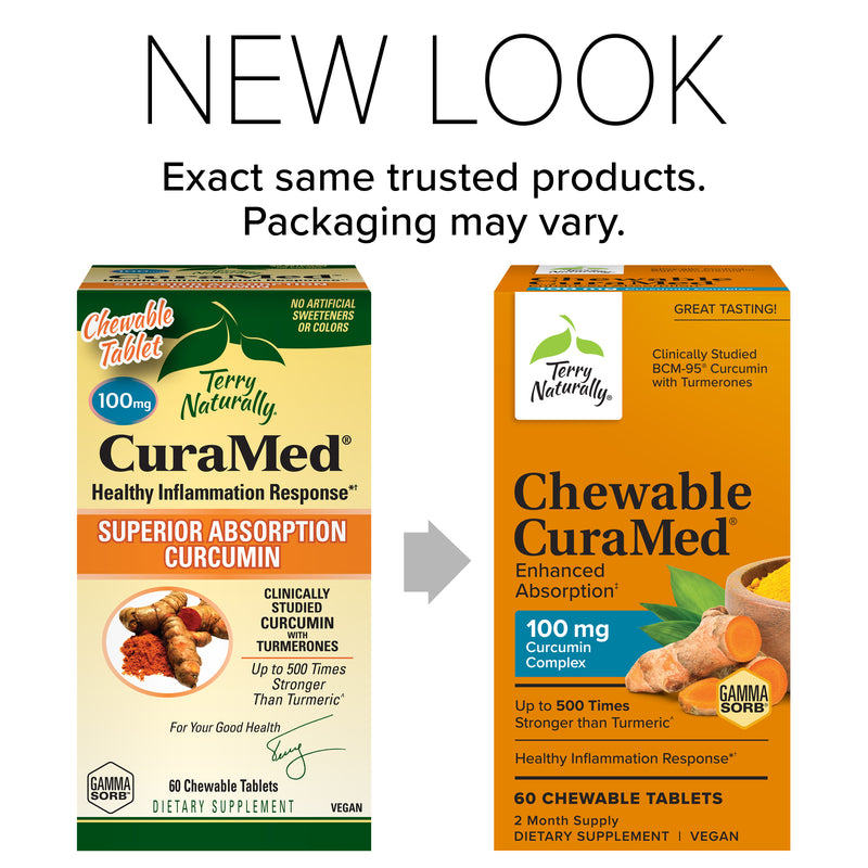 CuraMed 100 mg 60 Chewable Tablets by Terry Naturally