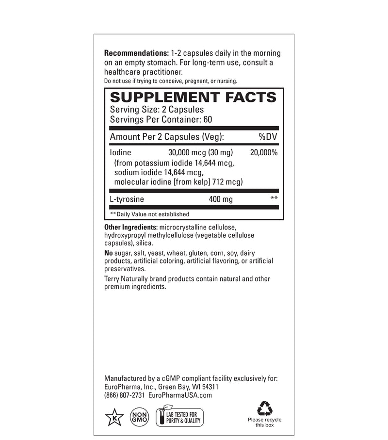 Terry Naturally Thyroid Care 120 Capsules