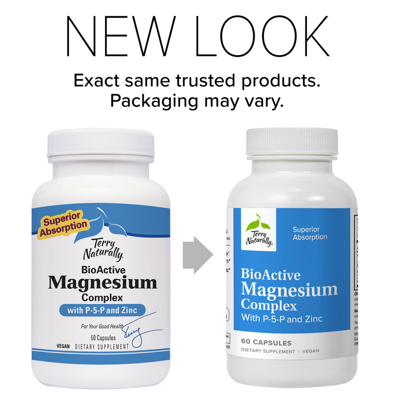 Terry Naturally BioActive Magnesium Complex with P-5-P/Mag and Zinc 60 Capsules