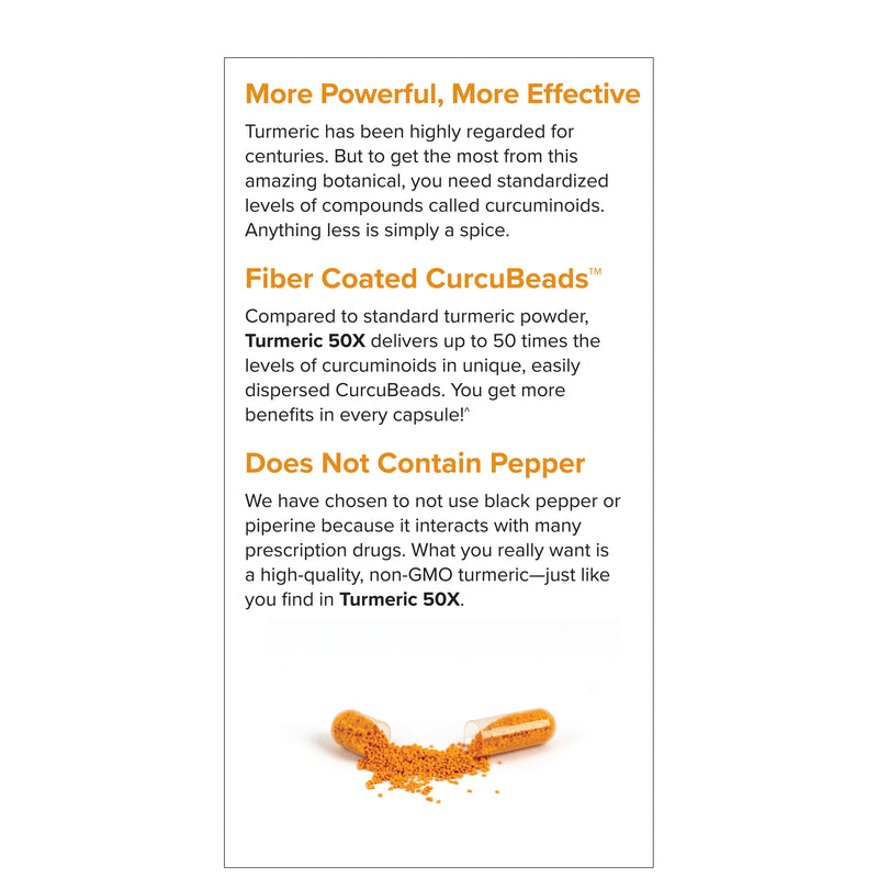 Terry Naturally, Extra Strength Turmeric 50X, High Potency Curcumin, 500 mg, 60 Capsules, by Europharma