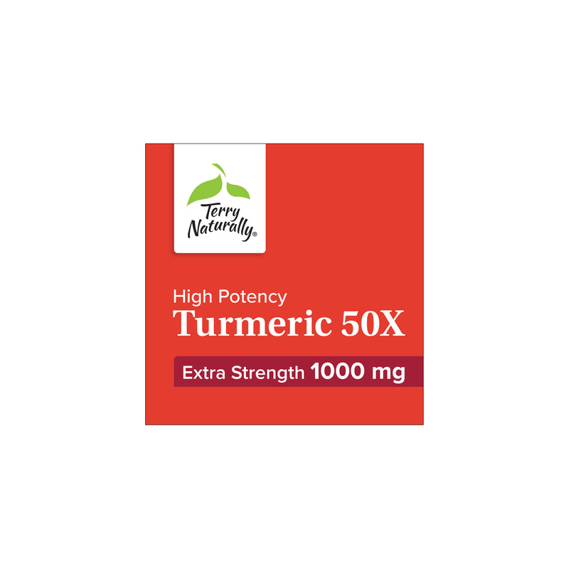 Terry Naturally, Extra Strength Turmeric 50X, High Potency Curcumin, 500 mg, 60 Capsules, by Europharma