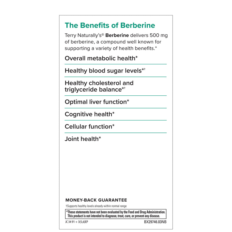 Terry Naturally Berberine 500 mg, 60 Capsules, by Europharma