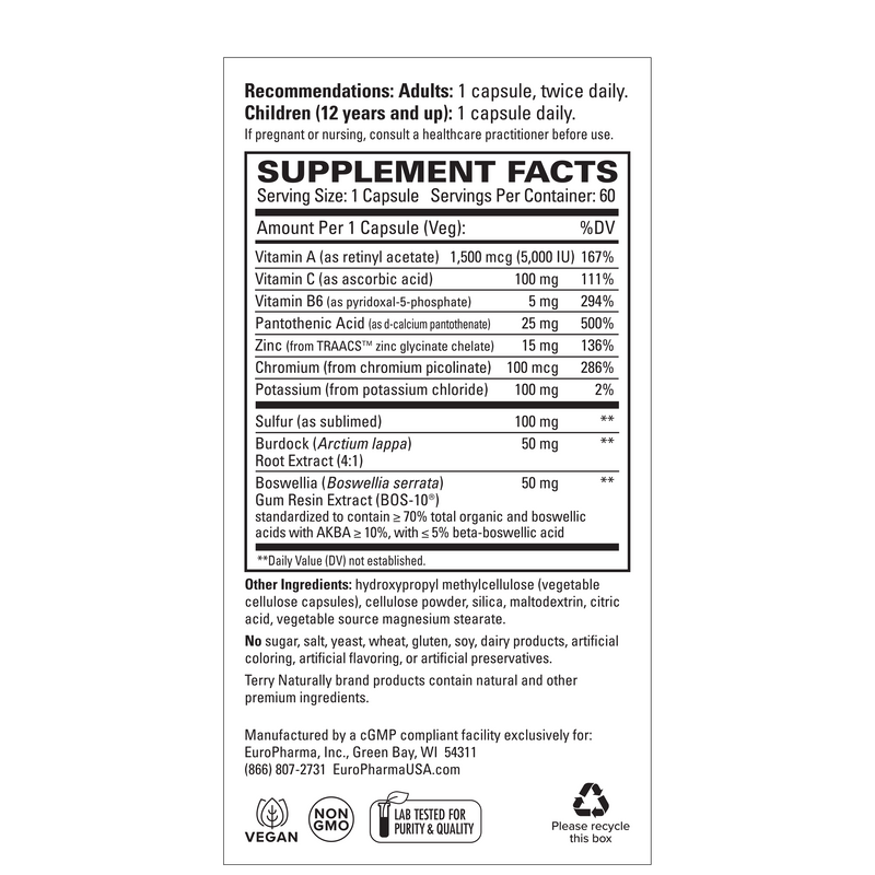 Terry Naturally Acne Essentials 60 Capsules