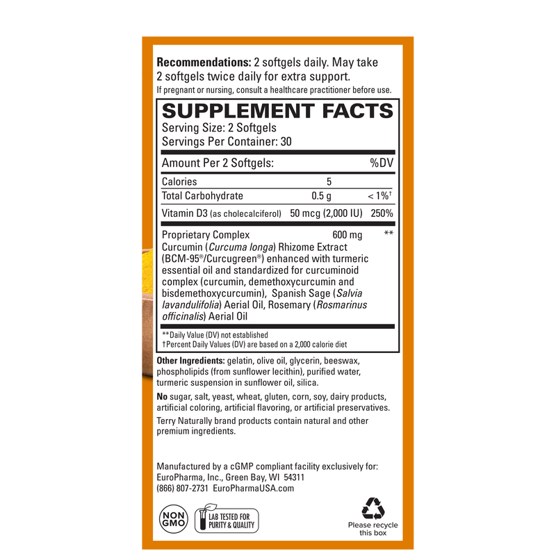 Terry Naturally CuraMed Brain 60 Softgels by EuroPharma