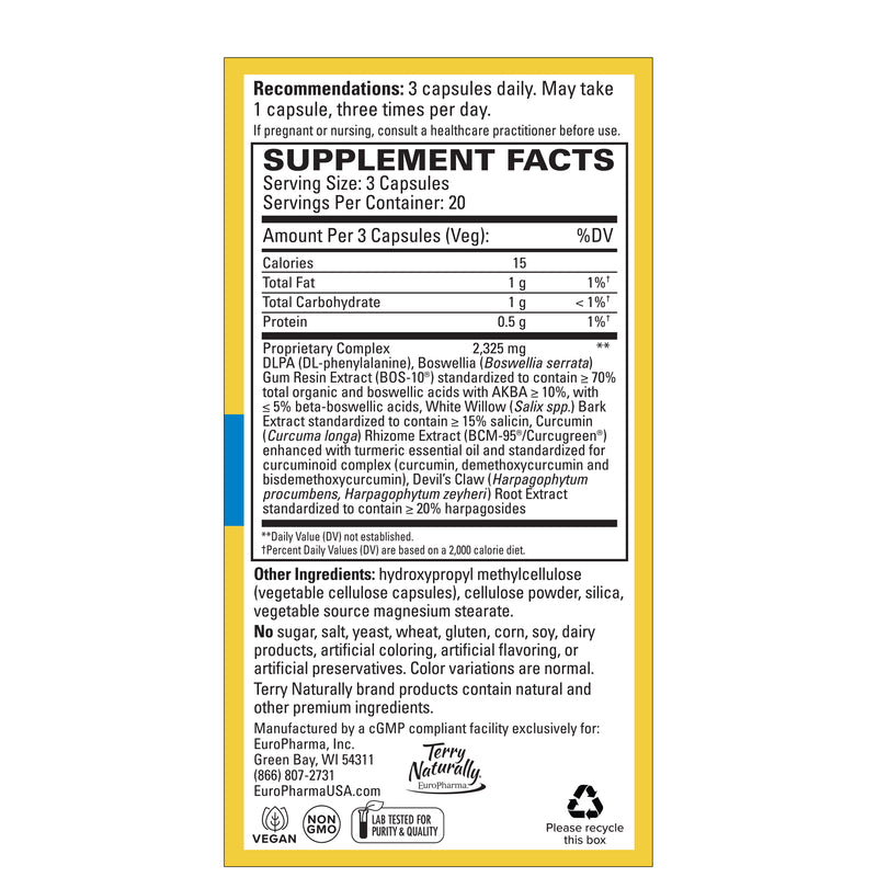 Terry Naturally Curamin Low Back Pain 60 Capsules