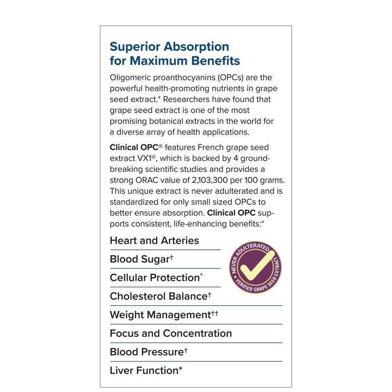 Terry Naturally Clinical OPC 150 mg 60 Capsules