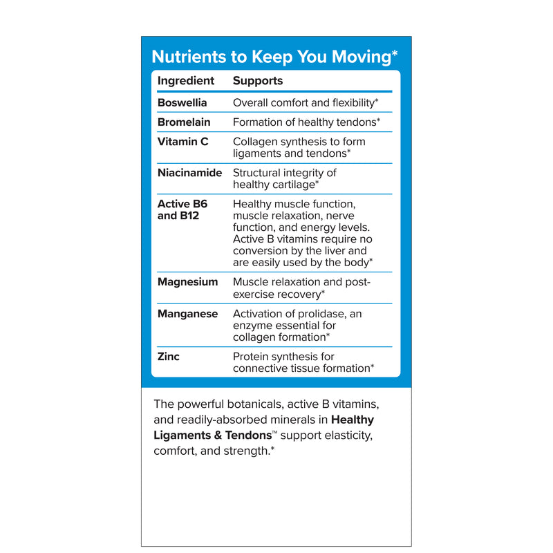 Terry Naturally Healthy Ligaments & Tendons 60 Capsules