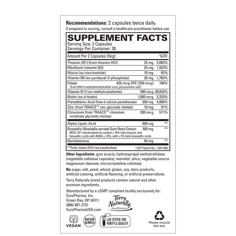 Terry Naturally Healthy Feet & Nerves 60 Capsules