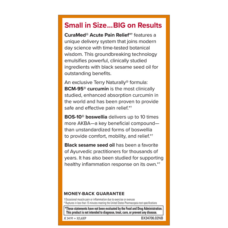 Curamed Acute Pain Relief 60 Liquid Gels