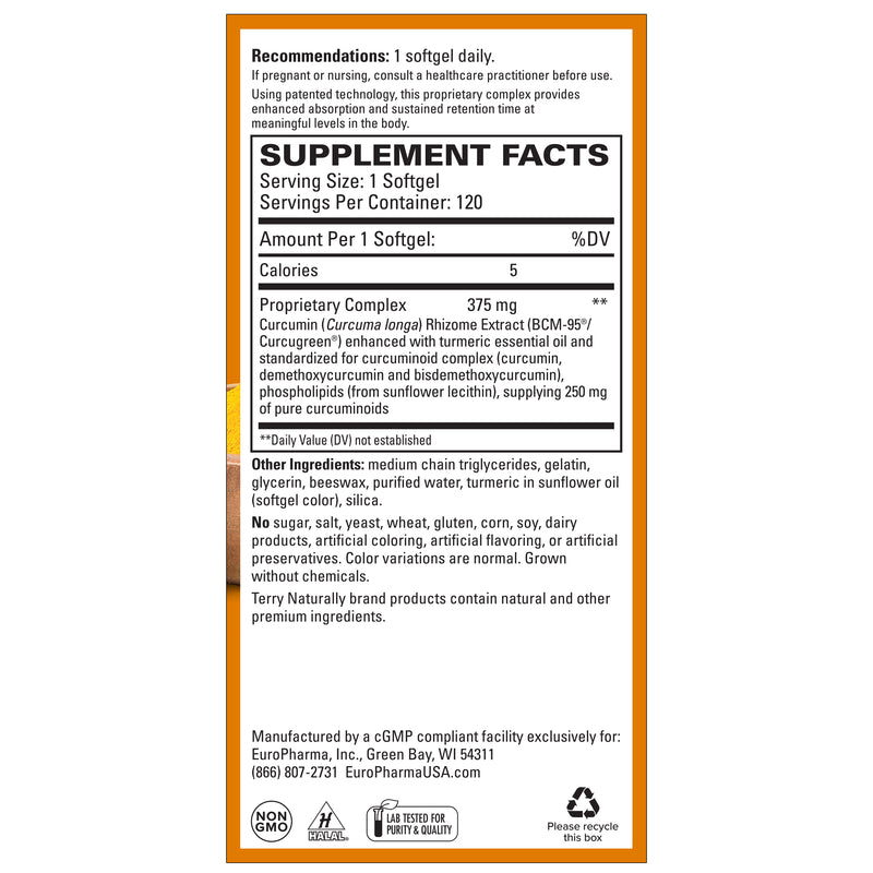 Terry Naturally CuraMed 375 mg 120 Softgels