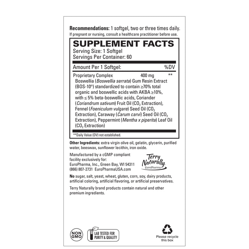 Terry Naturally BosMed Intestinal Bowel Support 60 Softgels