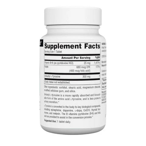 N-Acetyl L-Tyrosine, 300 mg, 60 Tablets by Source Naturals