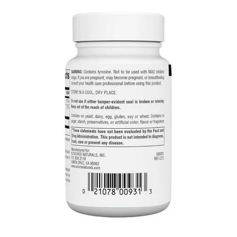 N-Acetyl L-Tyrosine, 300 mg, 60 Tablets by Source Naturals