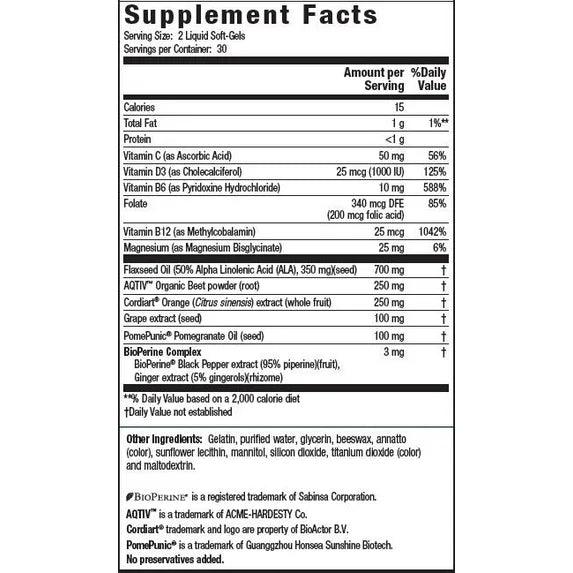 Beets-4-Cardio™  Peak Performance, 60 Liquid Soft-Gels by Irwin Naturals