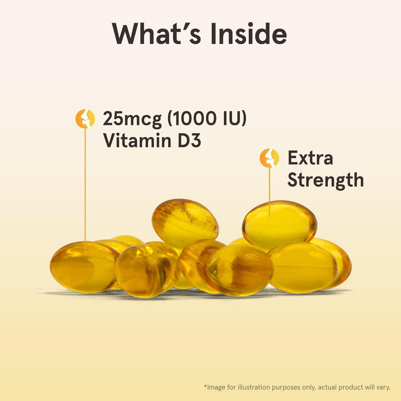 Vitamin D3 25 mcg (1000 IU) 100 Softgels