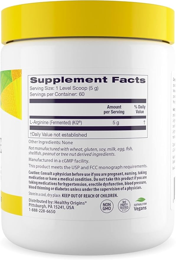 L-Arginine Powder  10.6 oz (300g) by Healthy Origins
