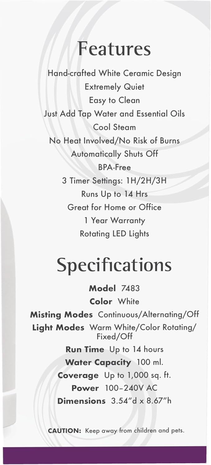 Ultrasonic Ceramic Stone Diffuser by NOW