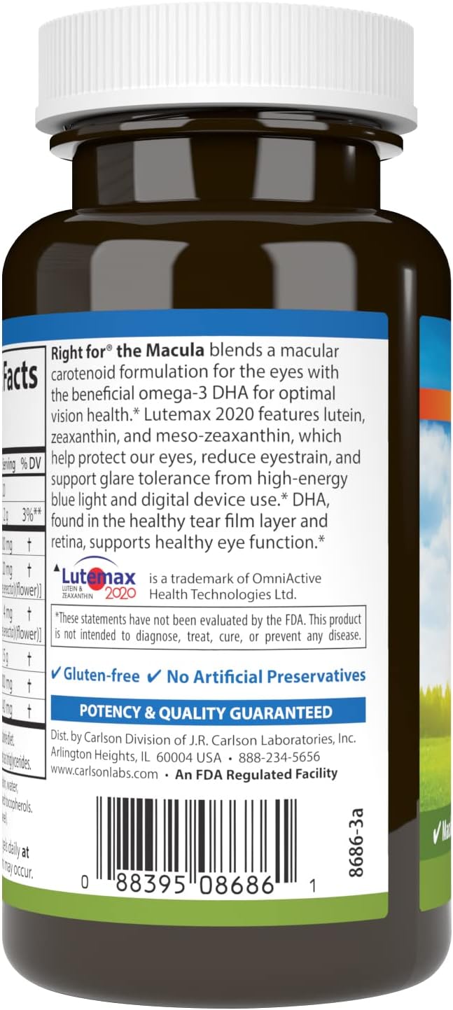 Right for the Macula, 60 Soft Gels by Carlson