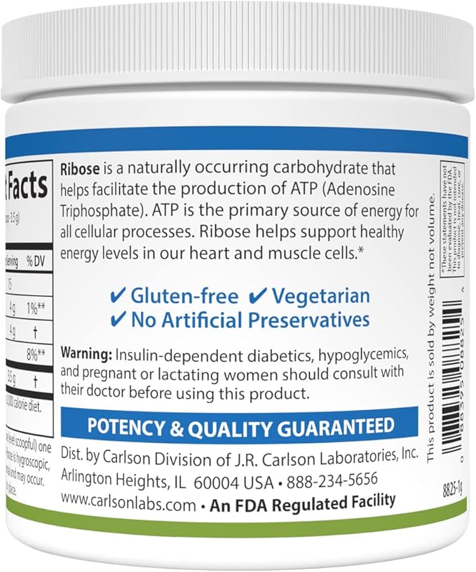 Ribose Powder 3.53 oz (100 g) by Carlson