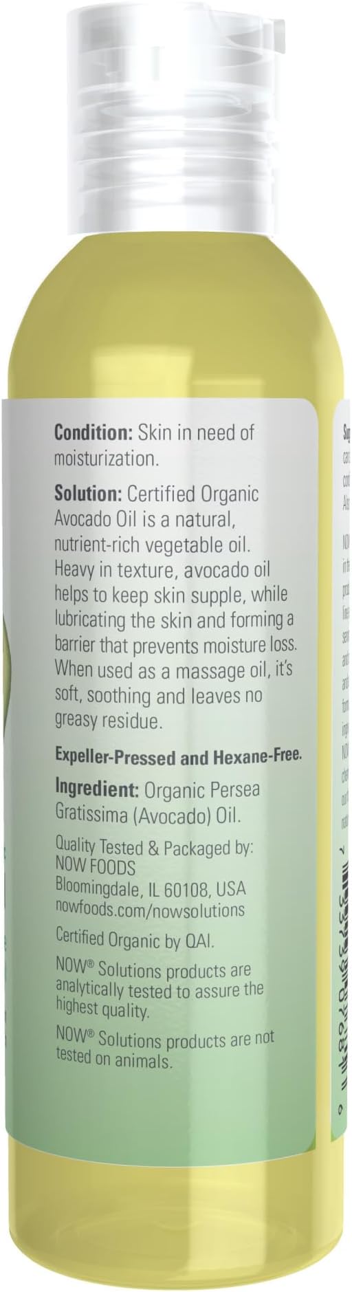 Organic Avocado Oil, 4 fl oz (118 ml) by NOW