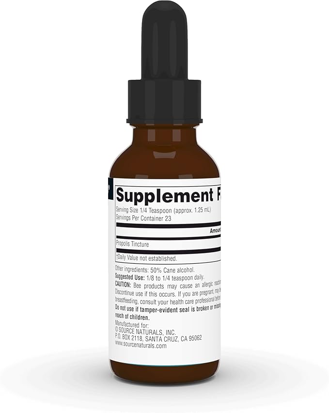 Propolis Tincture, 1.25 ml, 1 fl oz (29.57 ml) by Source Naturals