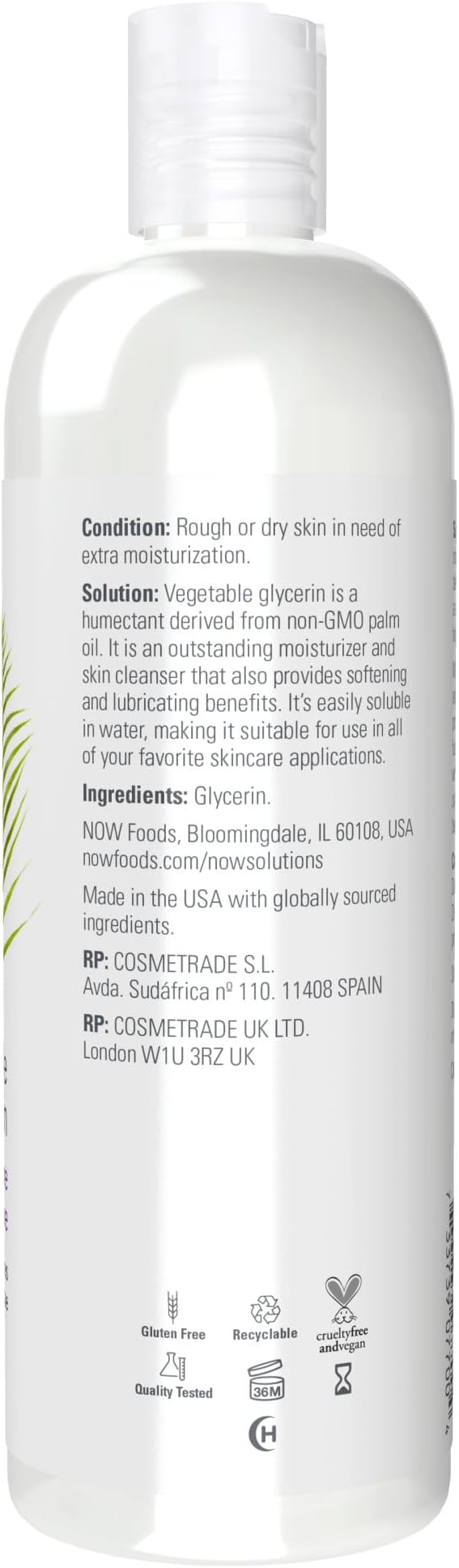 Vegetable Glycerine 16 fl oz (473 ml) by NOW