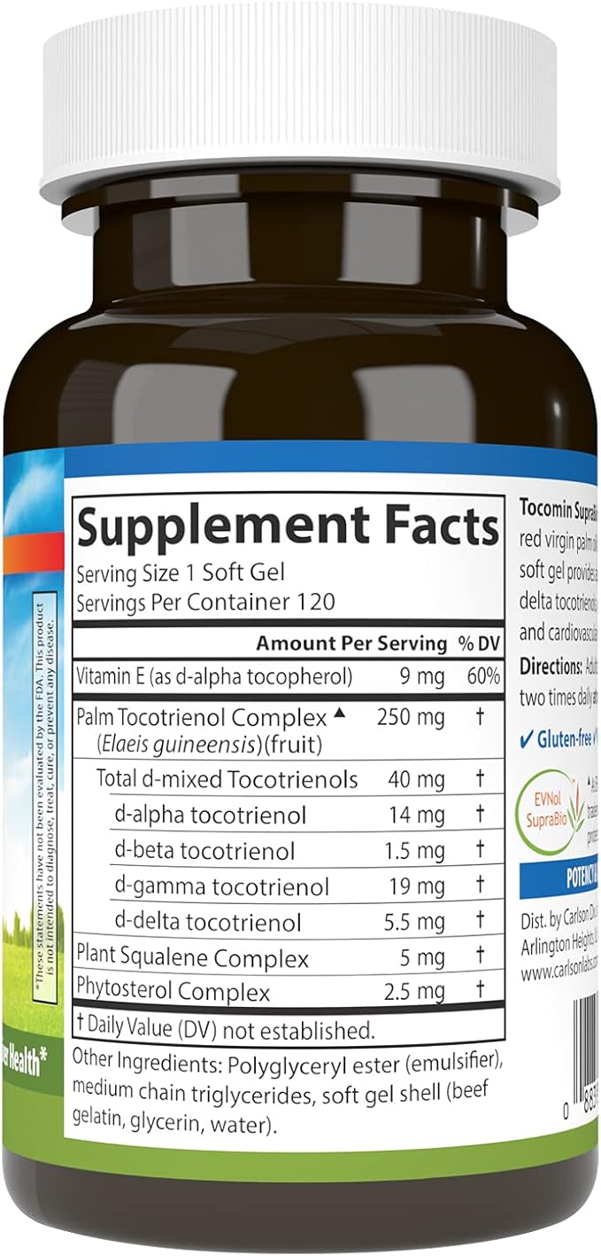 Tocomin SupraBio, 120 Soft Gels by Carlson