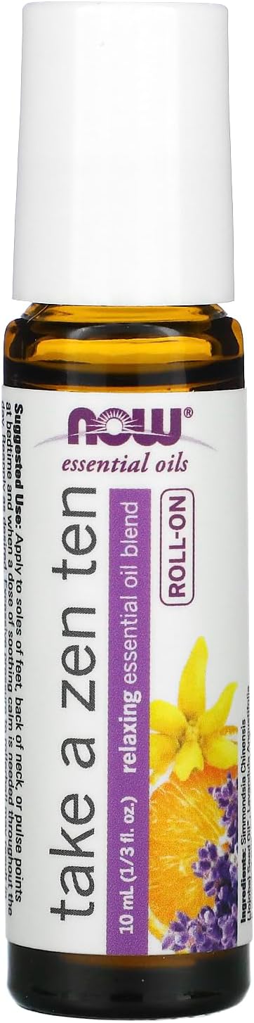 Take A Zen Ten Essential Oil Blend Roll-On 1/3 fl oz (10 ml) by NOW