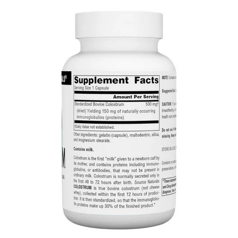 Colostrum 500mg 60 Capsule by Source Naturals