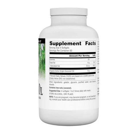 Extra Virgin Coconut Oil, 240softgels by Source Naturals