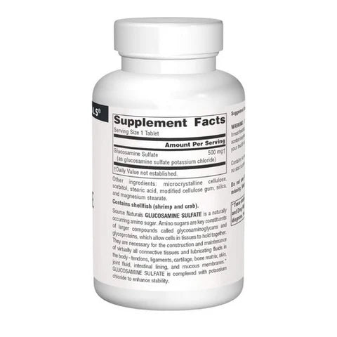 Glucosamine Sulfate 500 mg 120 Tablets by Source Naturals