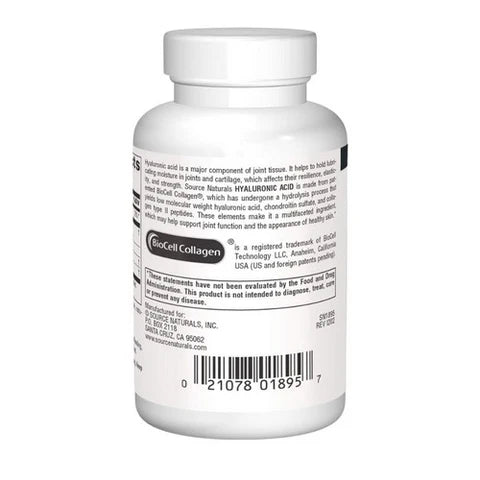 Hyaluronic Acid, 50 mg, 30 Caps by Source Naturals