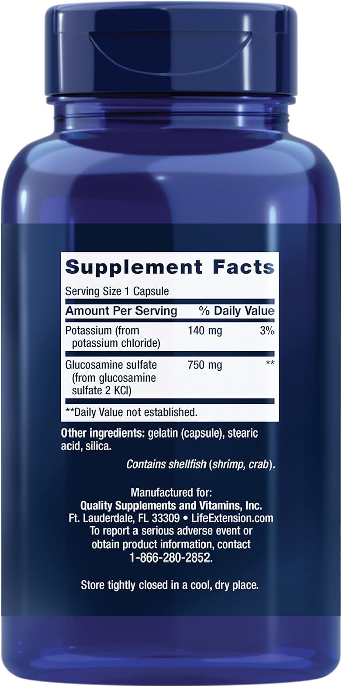 Glucosamine Sulfate, 60 Capsules, 750 mg, by Life Extension