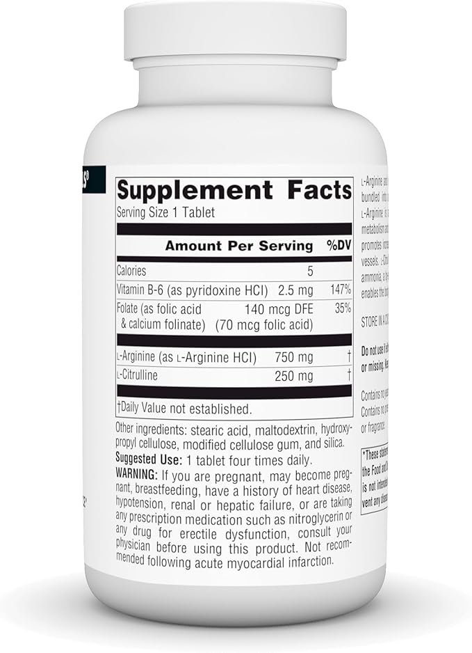 L-Arginine L-Citrulline Complex 1,000 mg 120 Tablets