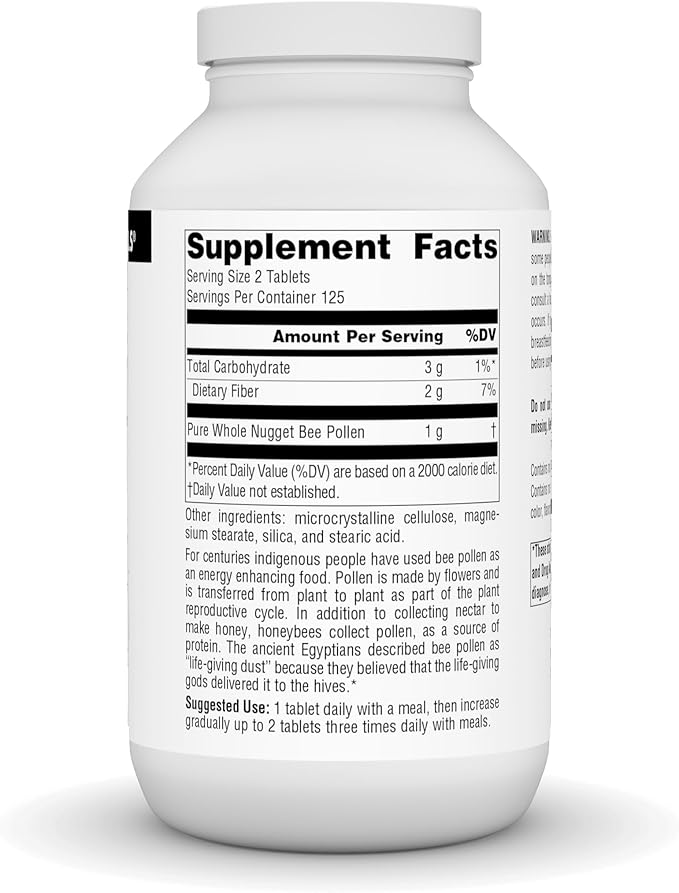 Bee Pollen 500 mg - 250 Tablets by Source Naturals