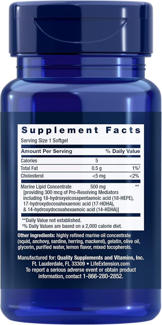 Pro-Resolving Mediators, 30 Softgels by Life Extension