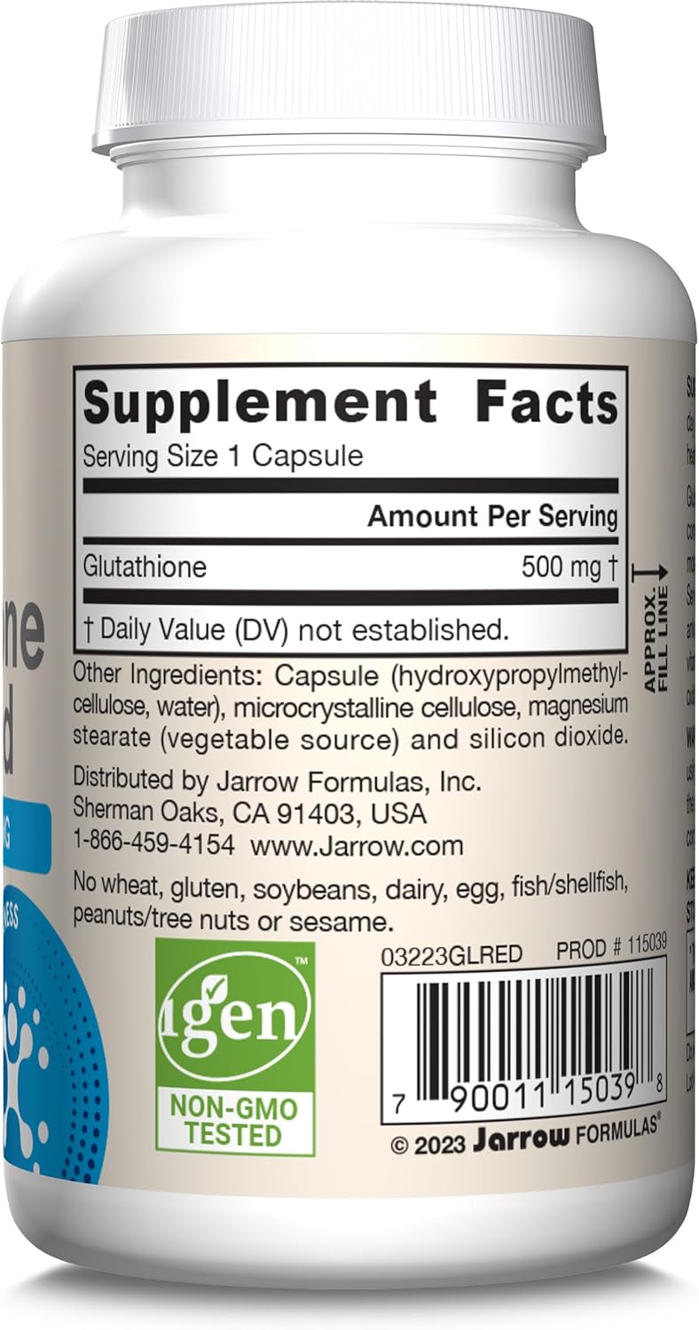Glutathione Reduced 500 mg 60 Veggie Caps